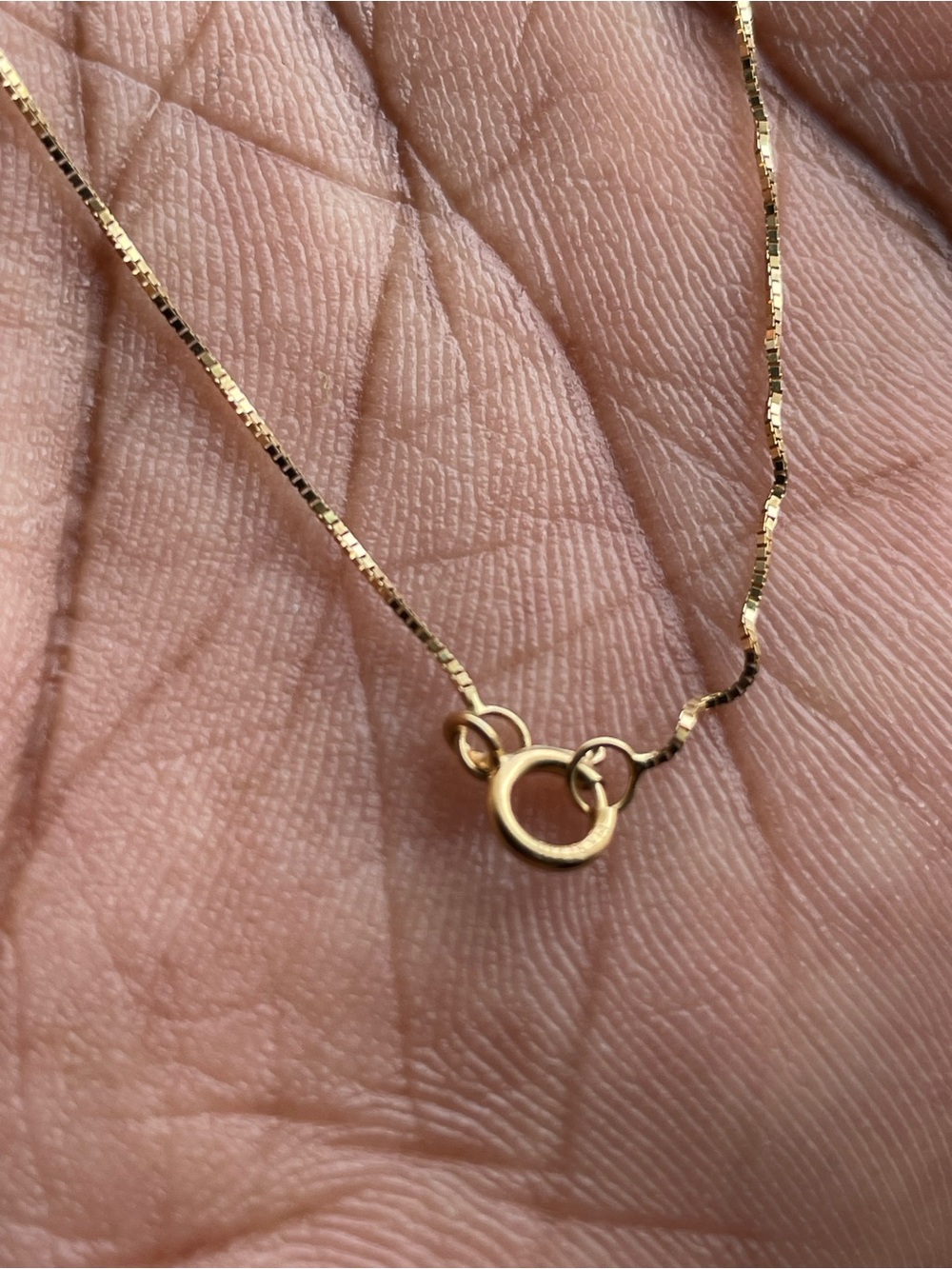 Real! 14kt Gold Child Diamond Earrings & Chain Set - Picture 13 of 14